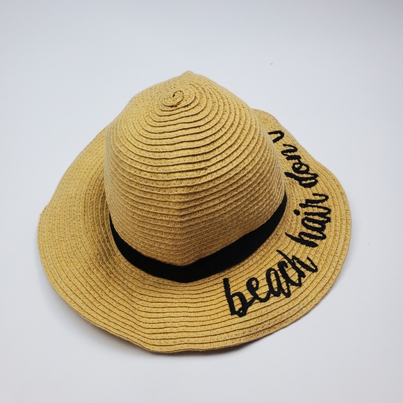 Toddler C.C Ribbon Band Straw Brim Beach Hat - Picture 4 of 7